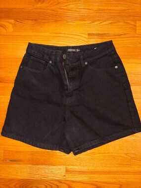Nasty Gal Black High-Rise Denim Shorts